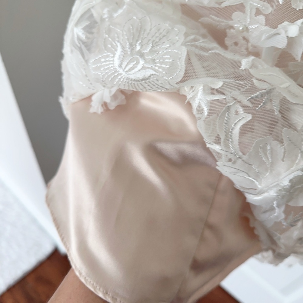 Rare Editions Gold and Pink Ruffled Tiered Dress - Picture 7 of 11